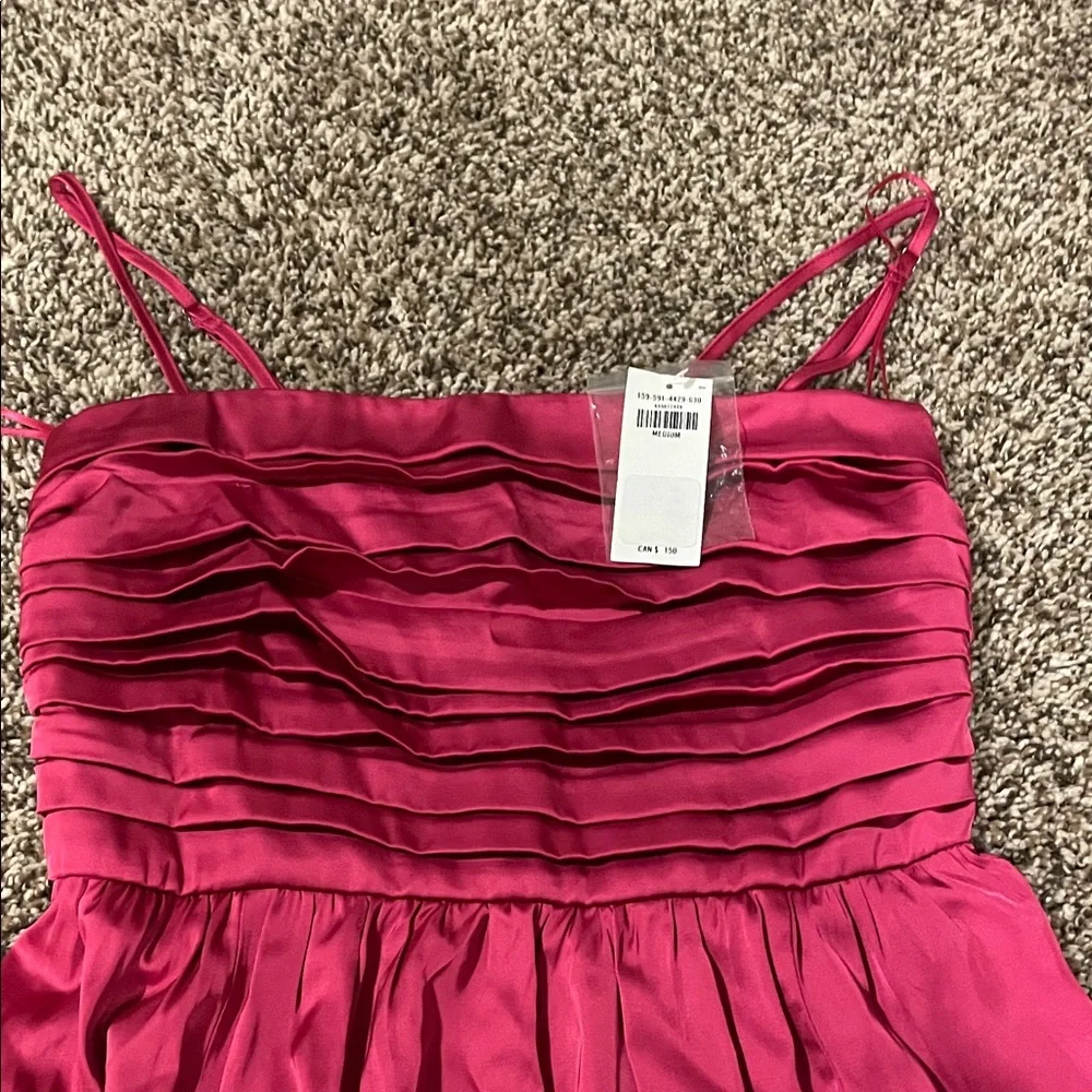 Abercrombie and Fitch pink satin dress NWT